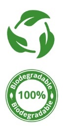 Symbol. Biodegradable.